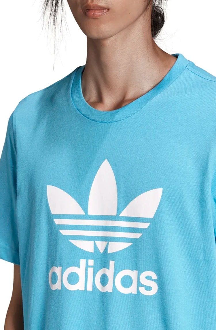 Camiseta Adidas Adicolor Classics Azul/Branco - NewSkull
