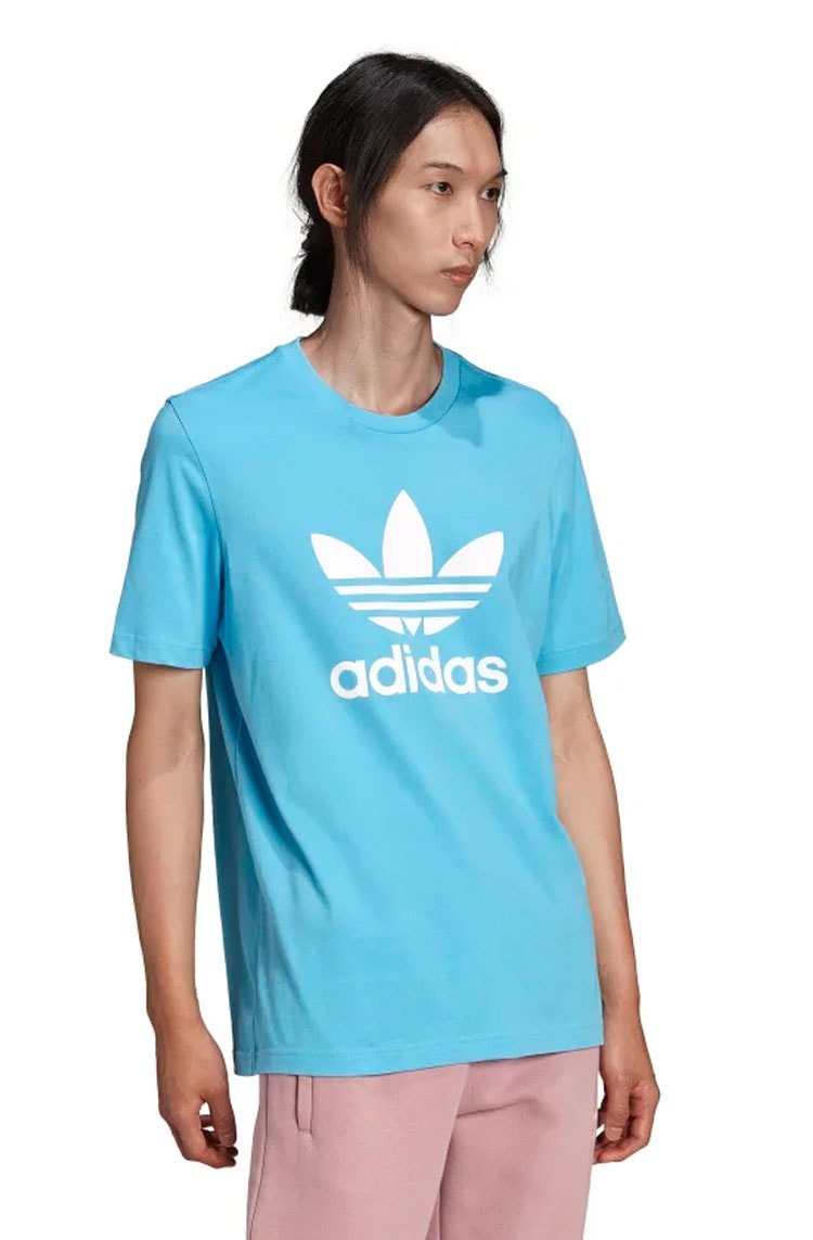 Camiseta Adidas Adicolor Classics Azul/Branco - NewSkull