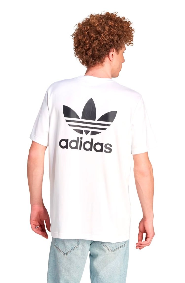 Camiseta Adidas Adicolor Classics Back+Front Trefoil Boxy Branco/Preto - NewSkull