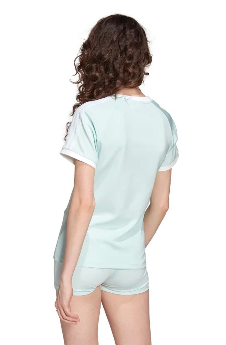 Camiseta Adidas Adicolor Classics Slim 3 - stripes Azul/Branco - NewSkull