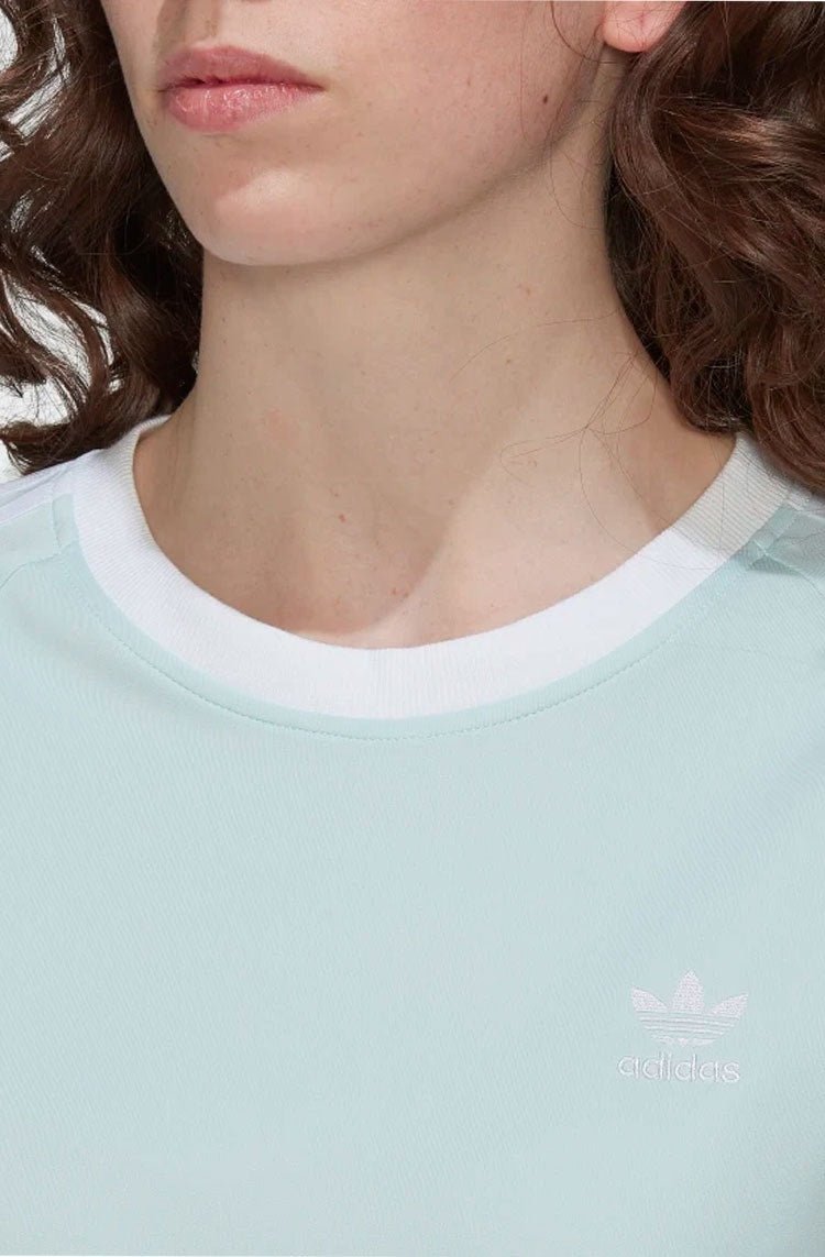 Camiseta Adidas Adicolor Classics Slim 3 - stripes Azul/Branco - NewSkull