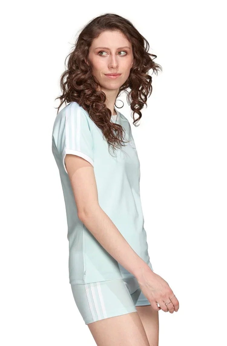 Camiseta Adidas Adicolor Classics Slim 3 - stripes Azul/Branco - NewSkull