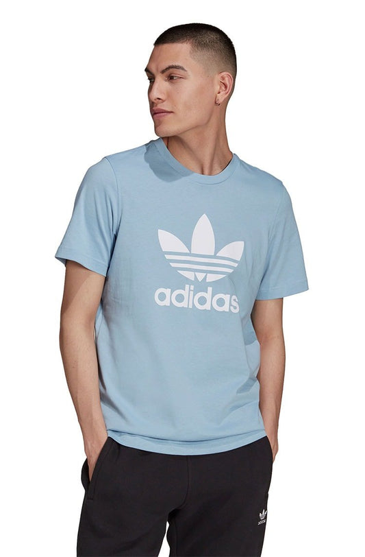 Camiseta Adidas Adicolor Classics Trefoil Azul Claro/Branca - NewSkull