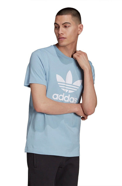 Camiseta Adidas Adicolor Classics Trefoil Azul Claro/Branca - NewSkull