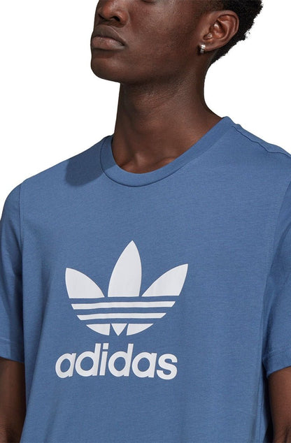 Camiseta Adidas Adicolor Classics Trefoil Azul/Branca - NewSkull