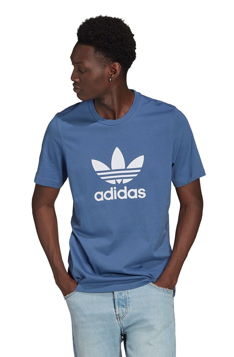 Camiseta Adidas Adicolor Classics Trefoil Azul/Branca - NewSkull