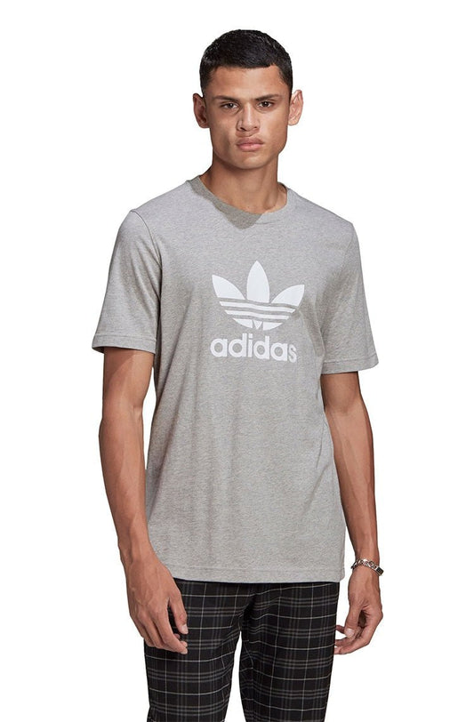 Camiseta Adidas Adicolor Classics Trefoil Cinza/Branca - NewSkull