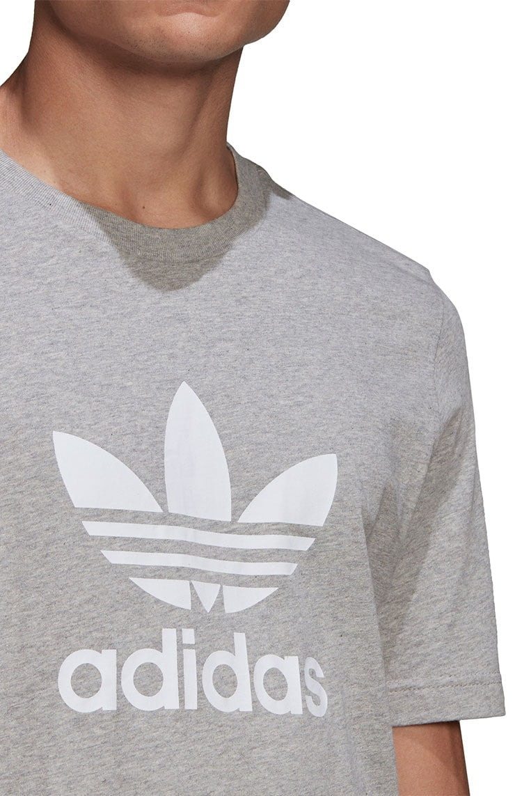 Camiseta Adidas Adicolor Classics Trefoil Cinza/Branca - NewSkull