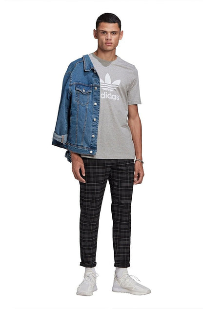 Camiseta Adidas Adicolor Classics Trefoil Cinza/Branca - NewSkull