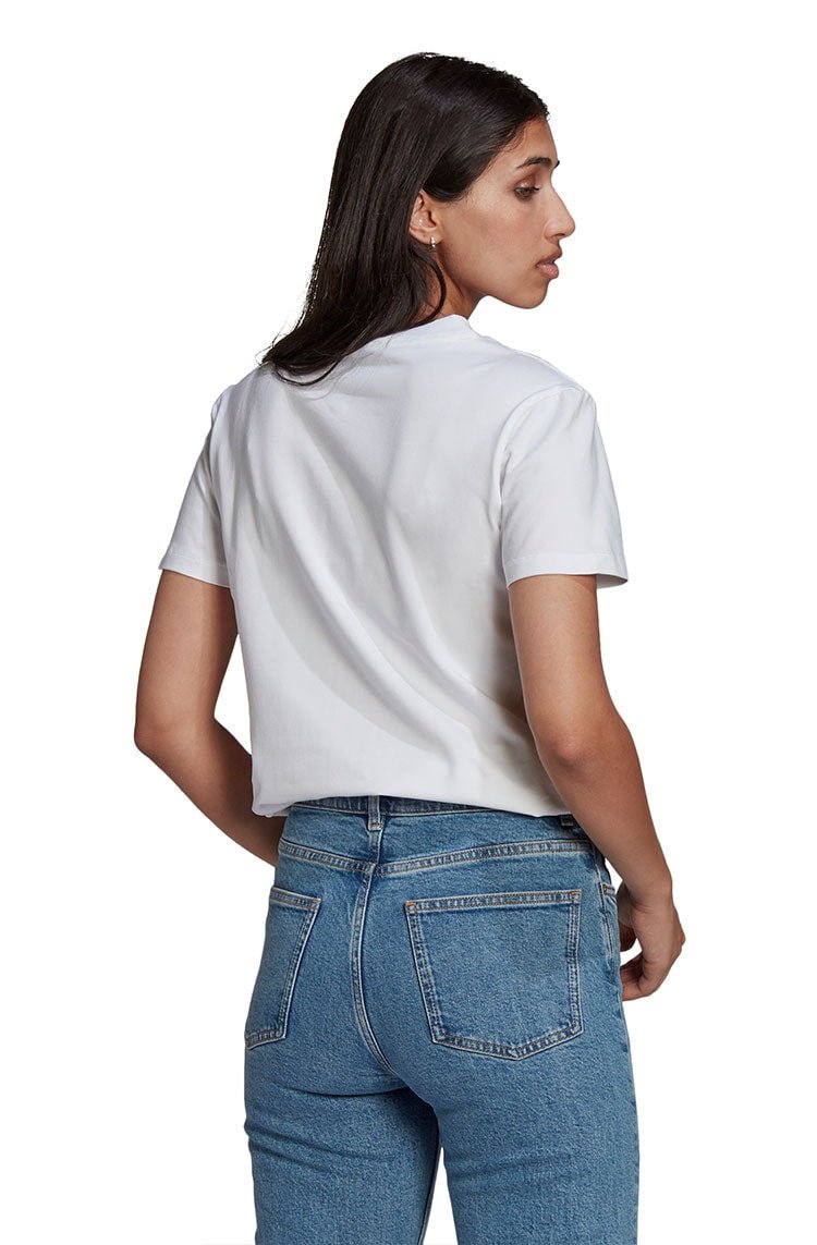 Camiseta Adidas Adicolor Classics Trefoil Feminina Branca/Preta - NewSkull