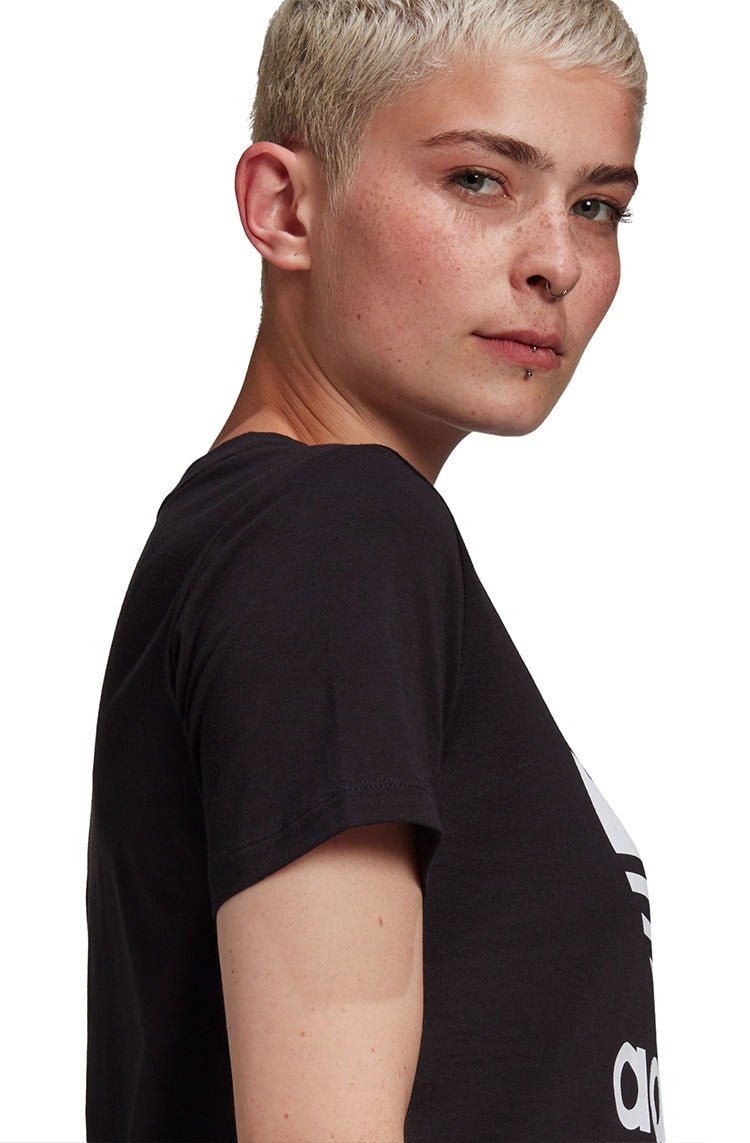 Camiseta Adidas Adicolor Classics Trefoil Feminina Preta/Branca - NewSkull