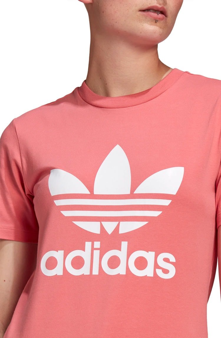 Camiseta Adidas Adicolor Classics Trefoil Feminina Rosa - NewSkull