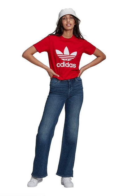 Camiseta Adidas Adicolor Classics Trefoil Feminina Vermelha - NewSkull
