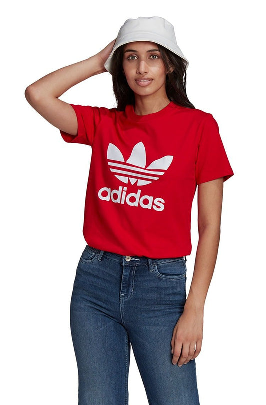 Camiseta Adidas Adicolor Classics Trefoil Feminina Vermelha - NewSkull
