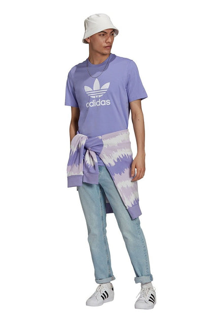 Camiseta Adidas Adicolor Classics Trefoil Lilas/Branca - NewSkull