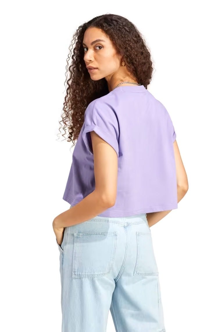Camiseta Adidas Adicolor Classics Trefoil Lilás/Branco - NewSkull