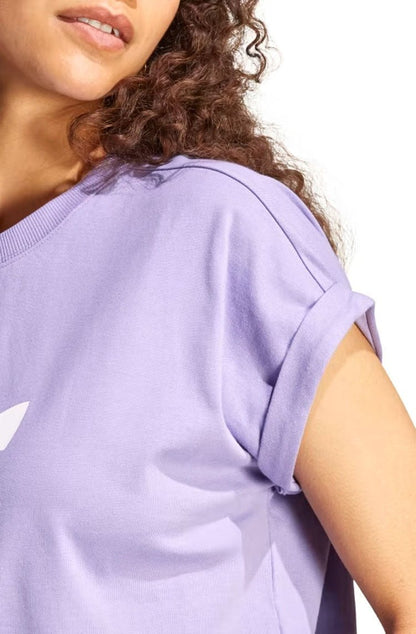 Camiseta Adidas Adicolor Classics Trefoil Lilás/Branco - NewSkull