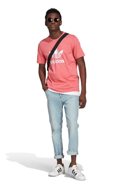 Camiseta Adidas Adicolor Classics Trefoil Rosa - NewSkull