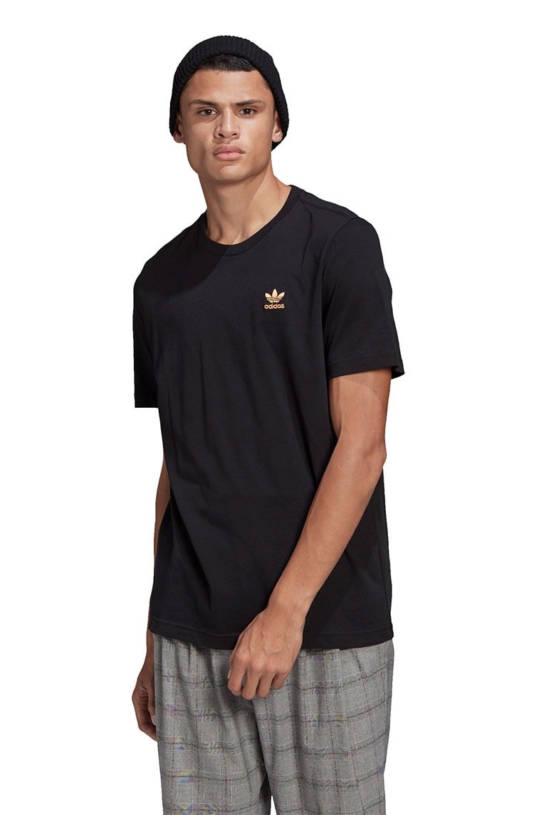 Camiseta Adidas Adicolor Essentials Trefoil Preta/Dourada - NewSkull