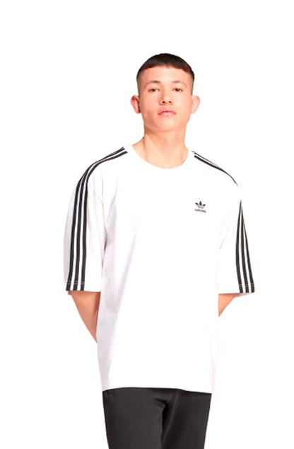 Camiseta Adidas Adicolor Oversized Branco/Preto - NewSkull