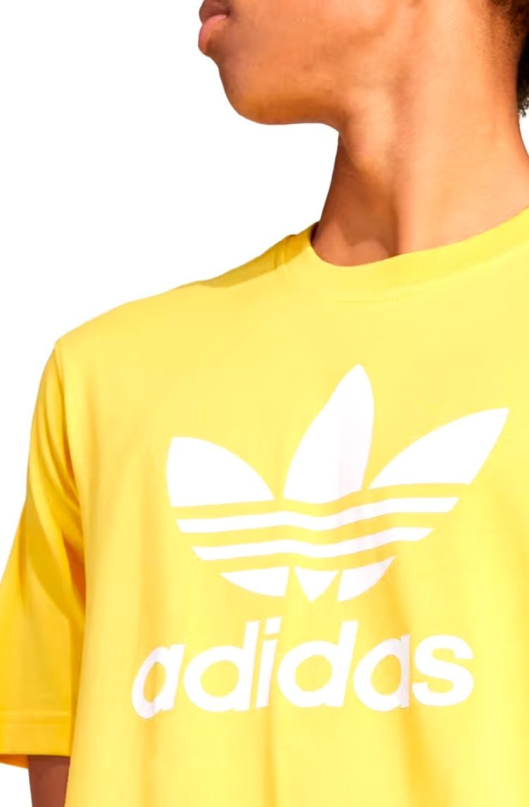 Camiseta Adidas Adicolor Trefoil Amarelo - NewSkull