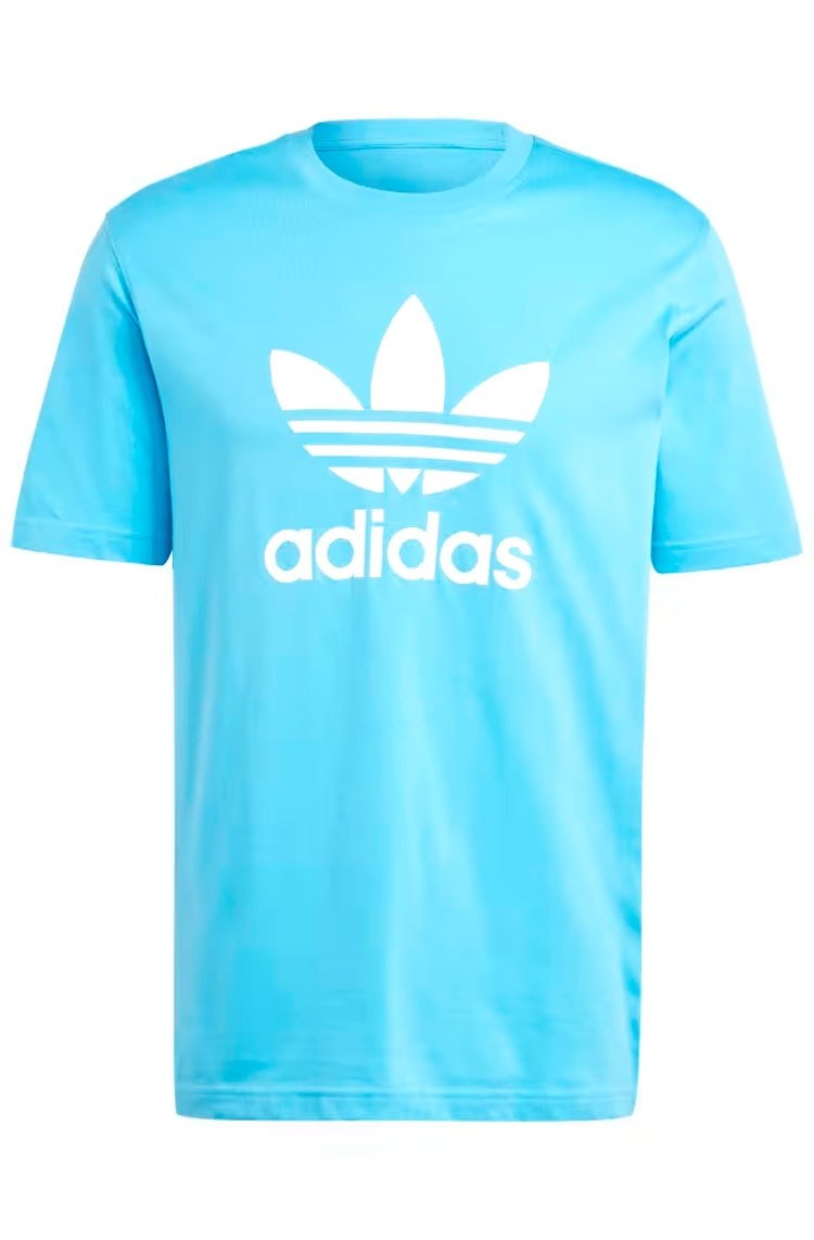 Camiseta Adidas Adicolor Trefoil Azul/Branco - NewSkull