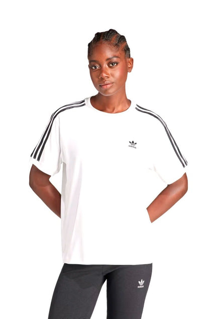Camiseta Adidas Baby Look 3 - stripes Branco - NewSkull