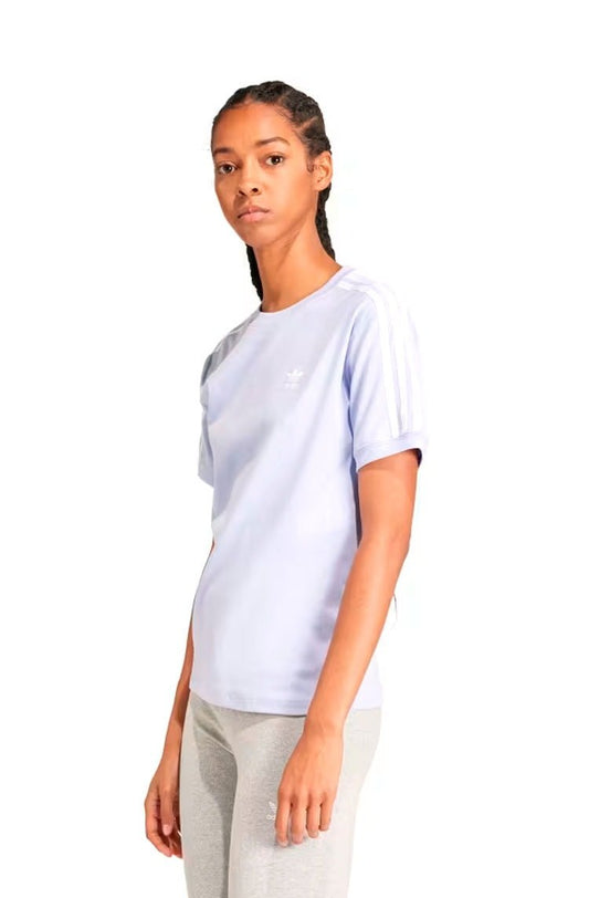 Camiseta Adidas Baby Look 3 - stripes Lilás - NewSkull