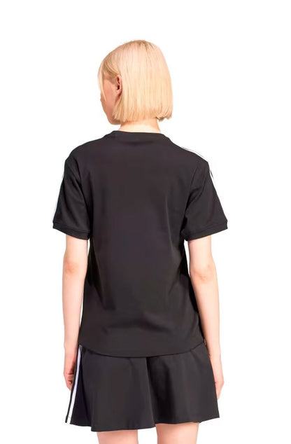 Camiseta Adidas Baby Look 3 - stripes Preto - NewSkull