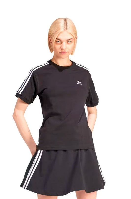 Camiseta Adidas Baby Look 3 - stripes Preto - NewSkull