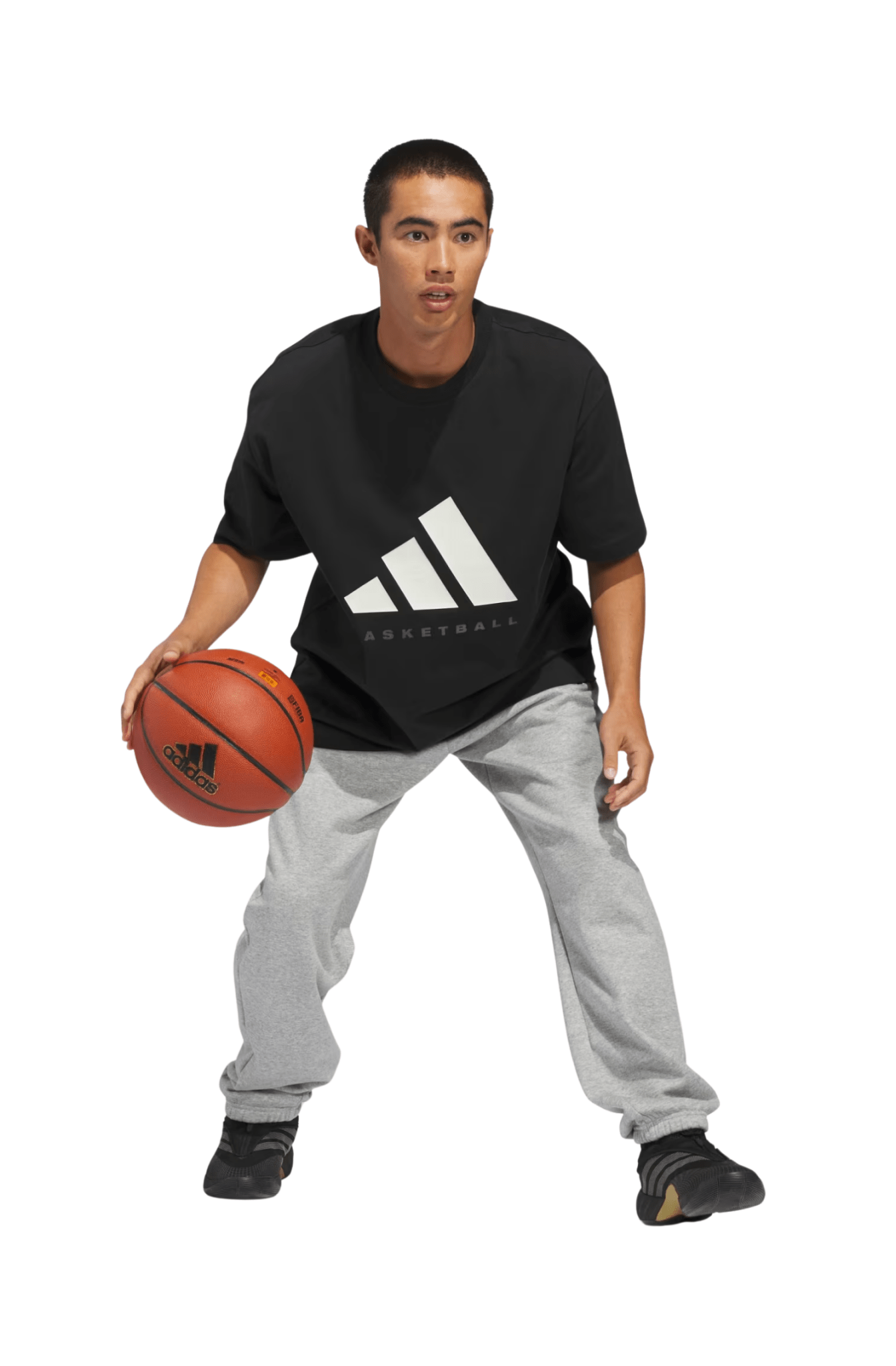 Camiseta Adidas Basketball Preto/Branco - NewSkull