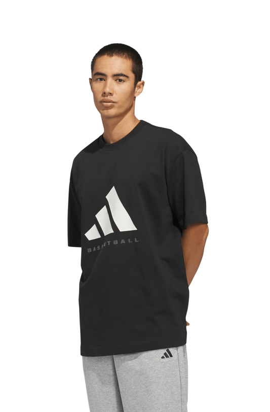 Camiseta Adidas Basketball Preto/Branco - NewSkull