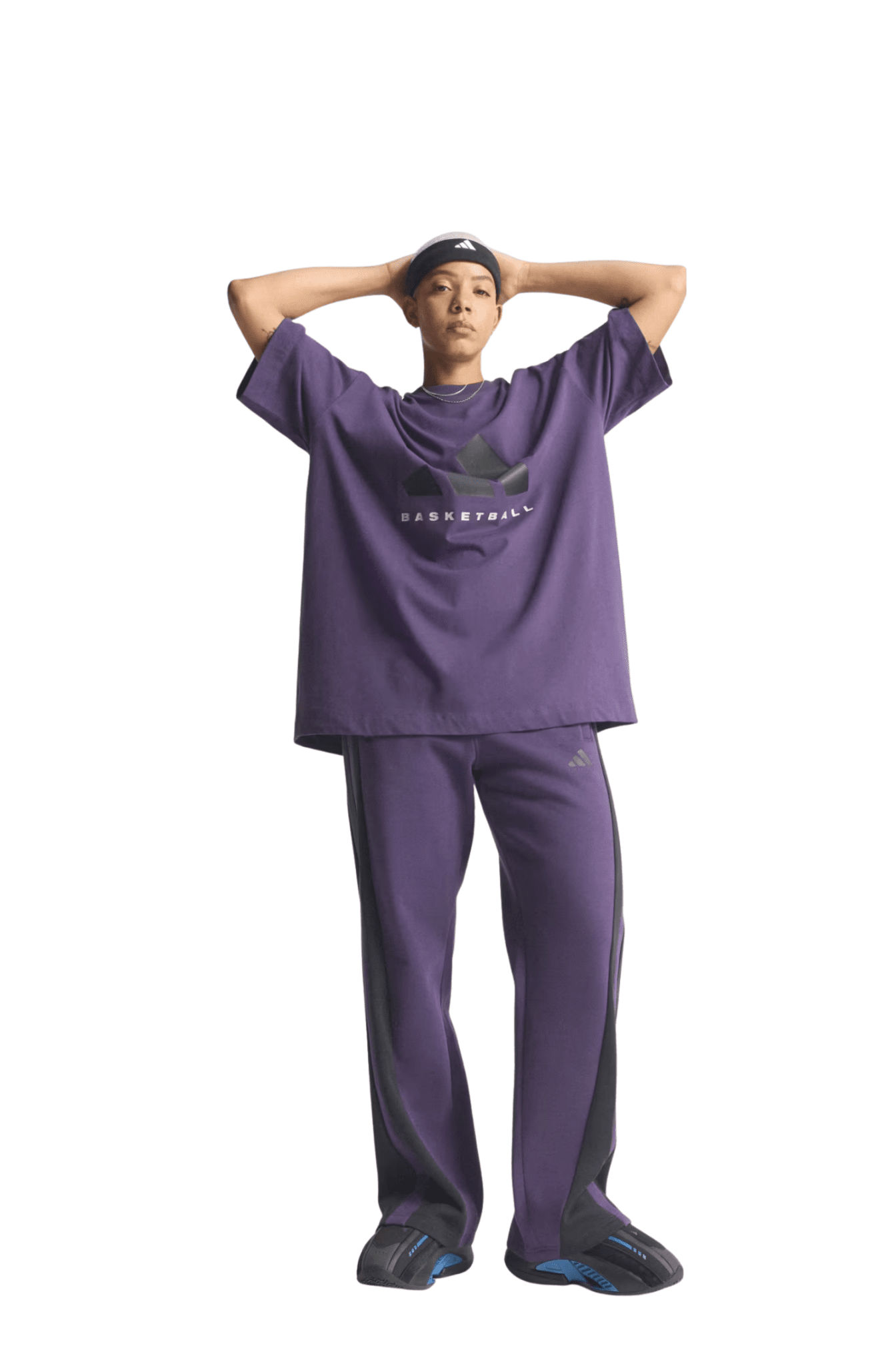 Camiseta Adidas Basketball Tee Roxo/Preto - NewSkull