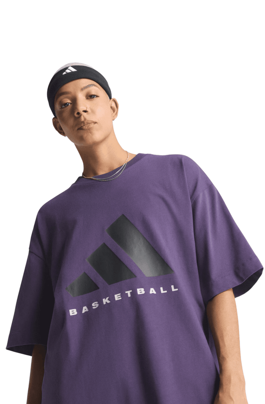 Camiseta Adidas Basketball Tee Roxo/Preto - NewSkull