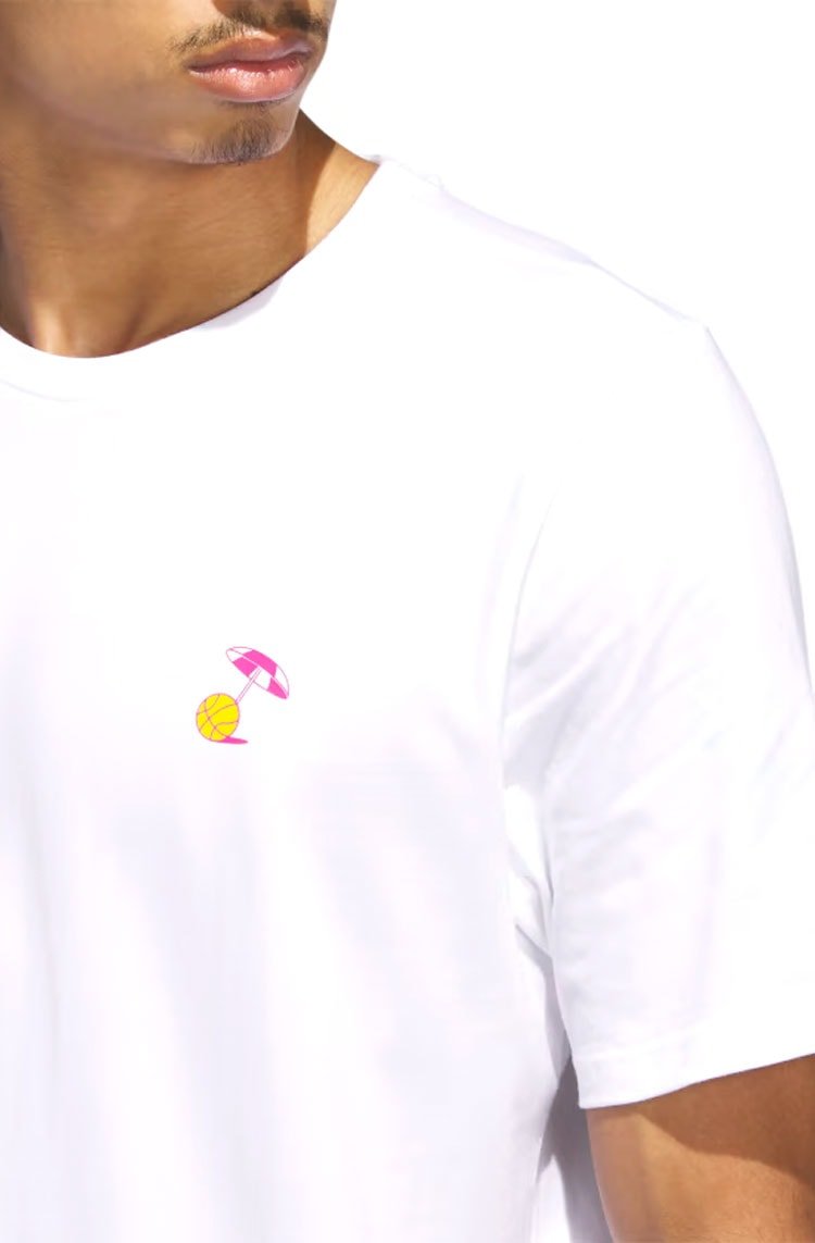 Camiseta Adidas Basquete Lil Stripe Spring Break Branco - NewSkull