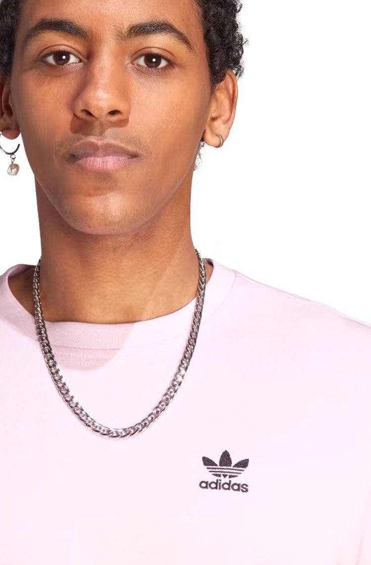 Camiseta Adidas Boxy Adicolor Classics Back+Front Trefoil Rosa/Preto - NewSkull