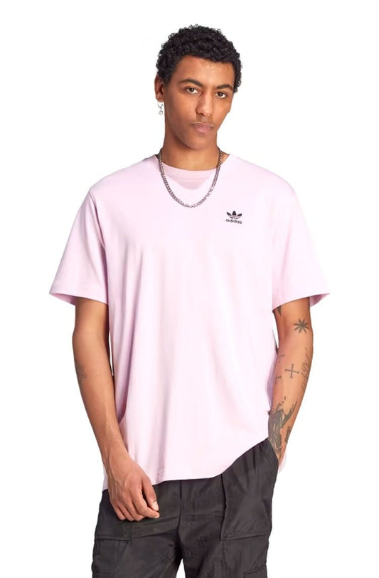 Camiseta Adidas Boxy Adicolor Classics Back+Front Trefoil Rosa/Preto - NewSkull