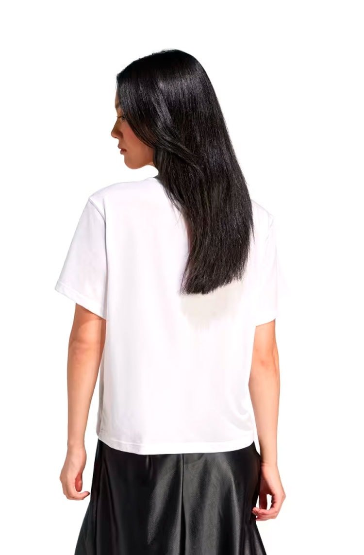 Camiseta Adidas Boxy Adicolor Trefoil Branco - NewSkull
