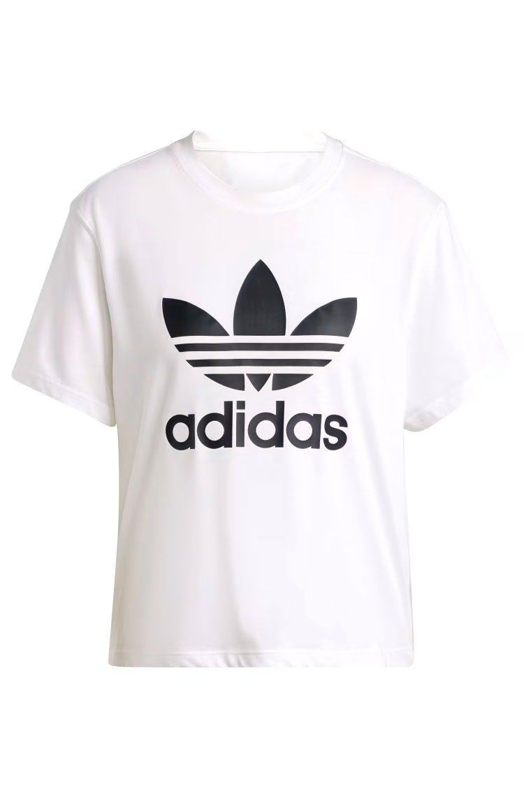 Camiseta Adidas Boxy Adicolor Trefoil Branco - NewSkull