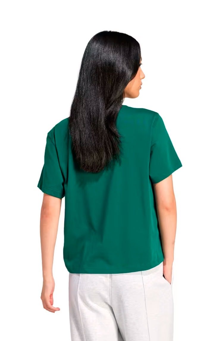 Camiseta Adidas Boxy Adicolor Trefoil Verde - NewSkull