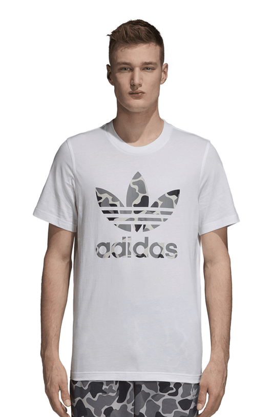 Camiseta Adidas Camouflage Trefoil Branco - NewSkull