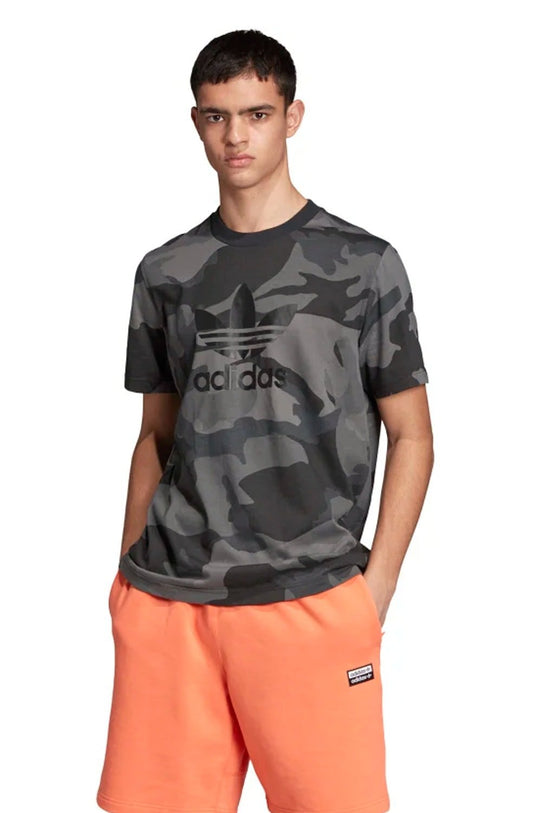 Camiseta ADIDAS Camuflagem Trefol Preto/Cinza - NewSkull