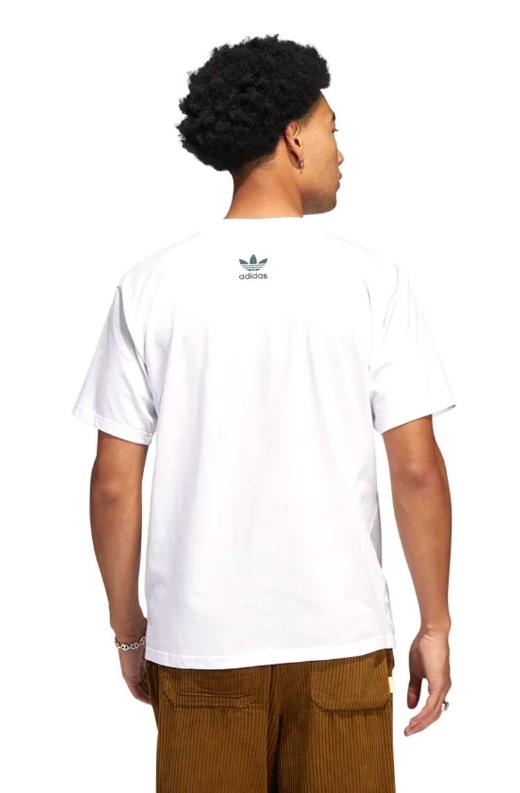 Camiseta Adidas Cartoon Trefoil Branco/Rosa - NewSkull