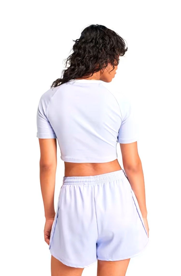 Camiseta Adidas Cropped 3 - stripes Lilás - NewSkull