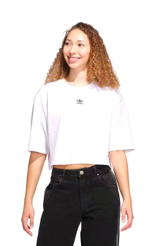 Camiseta Adidas Cropped Essentials Branco - NewSkull