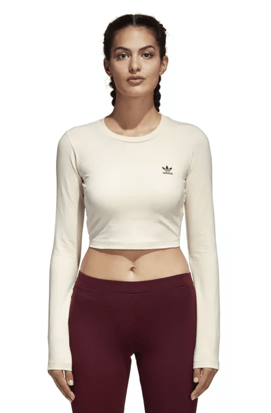 CAMISETA ADIDAS CROPPED FEMININA STYLING BEGE - NewSkull