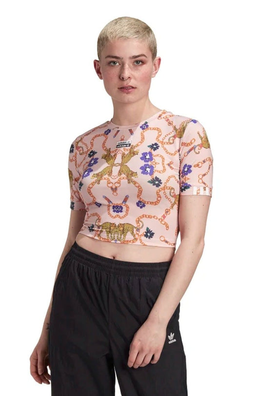Camiseta ADIDAS Cropped Her Studio London Rosa - NewSkull