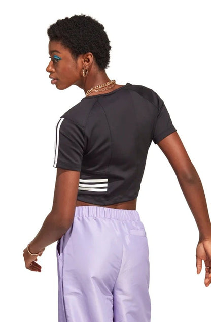Camiseta Adidas Cropped Originals Preto/Branco - NewSkull