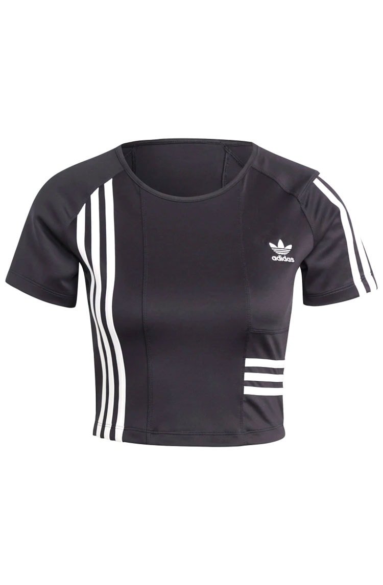 Camiseta Adidas Cropped Originals Preto/Branco - NewSkull