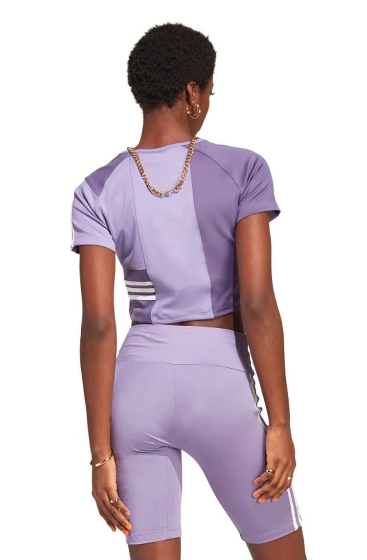 Camiseta Adidas Cropped Originals Roxo/Branco - NewSkull
